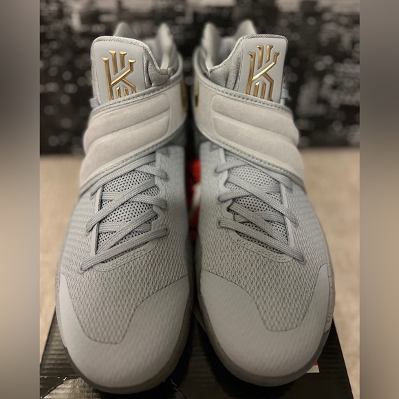 Nike Gray and Gold High-Top Sneakers - Picture 2 of 6